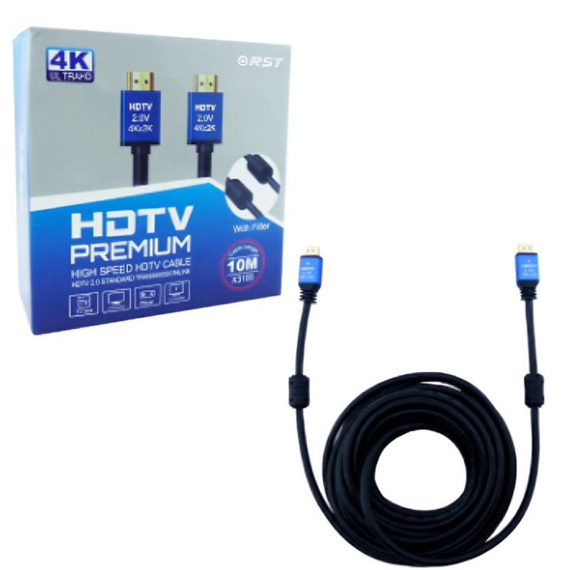 OEM - CABLE HDMI HDVT10 MTS 4K RST 20V NEGRO PUNTA METAL ALTA CALIDAD