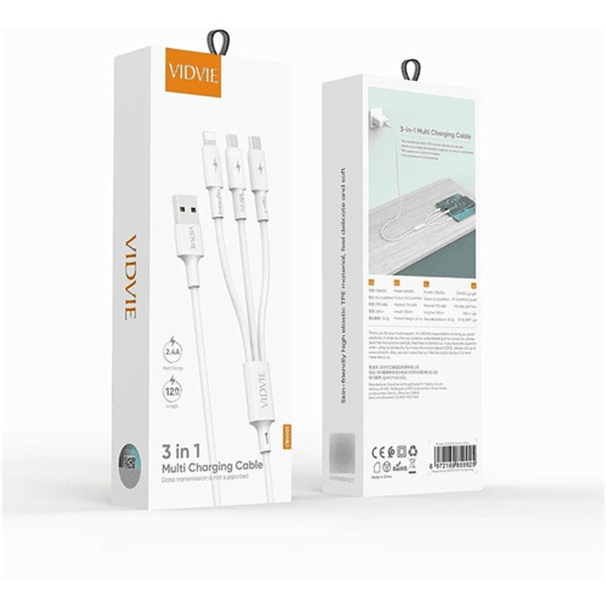 GENERICO - Cable Usb 3 En 1 Samsung iPhone Xiaomi  Carga Rápida Usb C