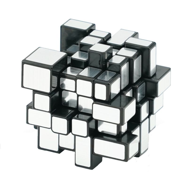 GENERICO - 4x4x4 Cubo Mirror Plateado SengSo Rubik Colección