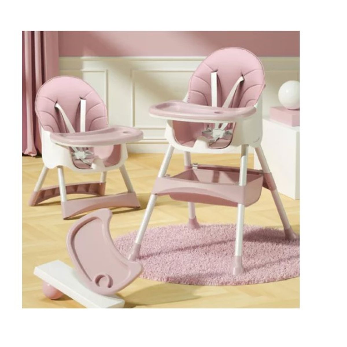 ESHOPANGIE - Silla De Comer 2 En1 Voyage Snak Rosa