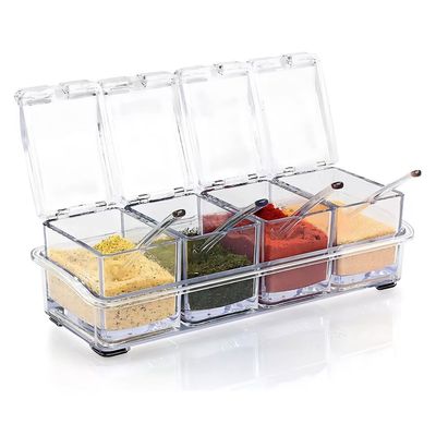 Imagen 2 del producto Caja Organizador Condimentos De 4 Piezas / Condimentero Acrilico