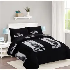 GENERICO - COBERTOR POLAR CON CHIPORRO DISEÑO NEGRO BIGBEN 1.5 PLAZAS FY