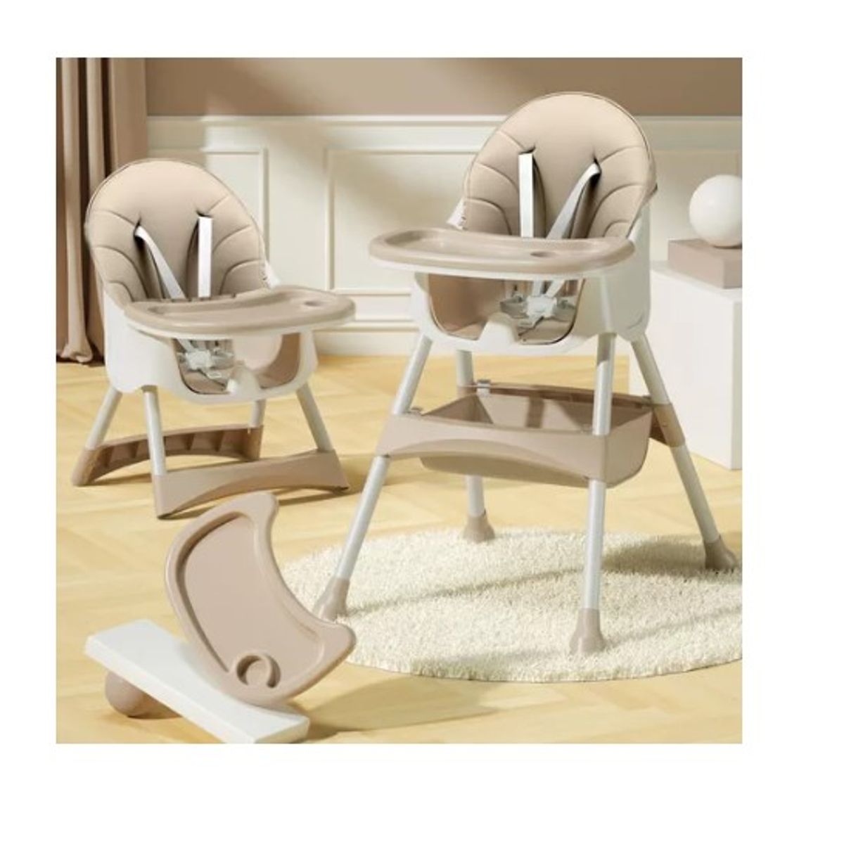 ESHOPANGIE - Silla De Comer 2 En1 Voyage Snak Beige