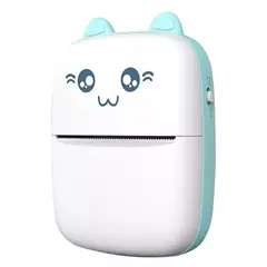 GENERICO - Mini Impresora Térmica Portátil Bluetooth Gatito + 1 Rollo