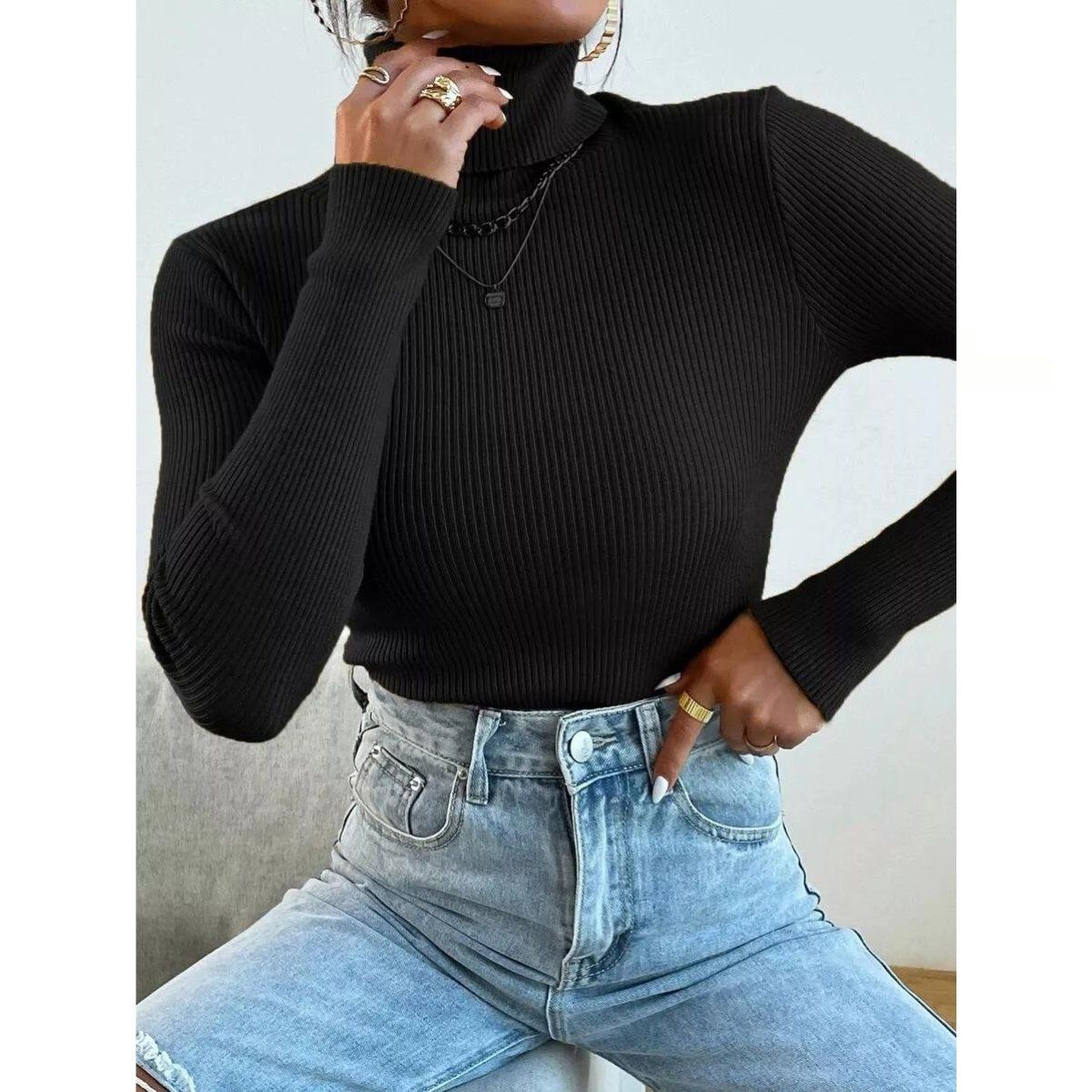 LIKE SHOP - Sweater Mujer Otoño Invierno Beatle Doble. Colores 6005
