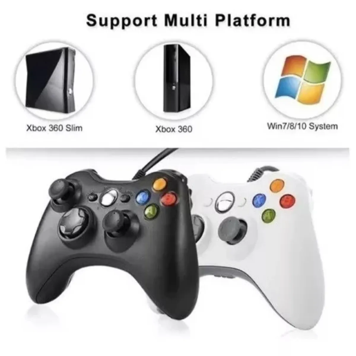 GENERICO - Joystick Xbox 360 Usb Vibración blanco Puntostore juego