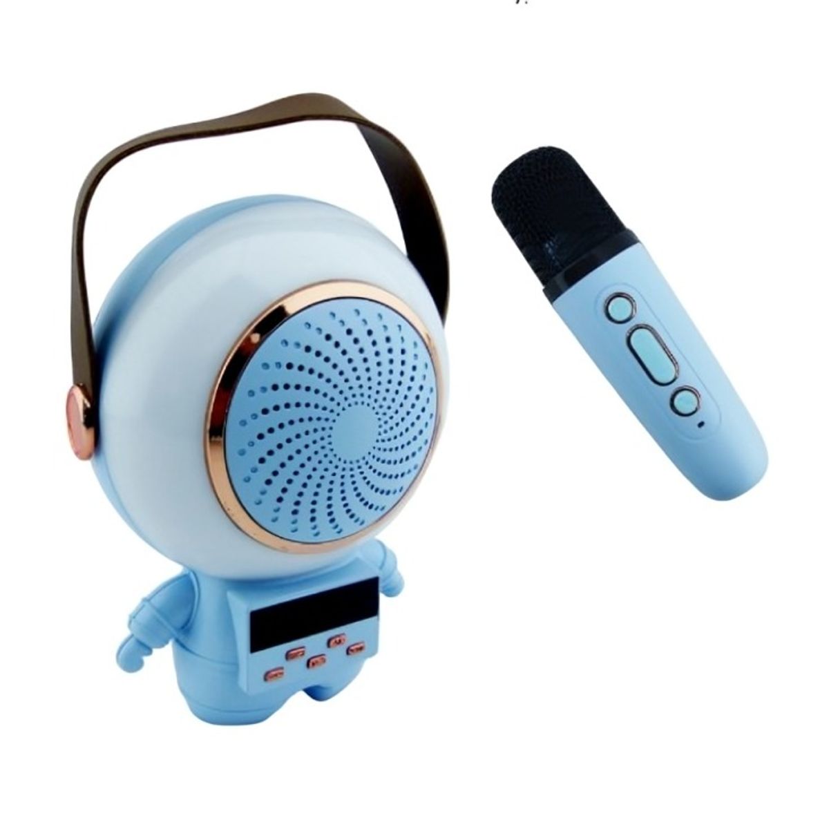 OEM - PARLANTE KARAOKE PORTABLE ASTRONAUTA + MICROFONO + RELOJ