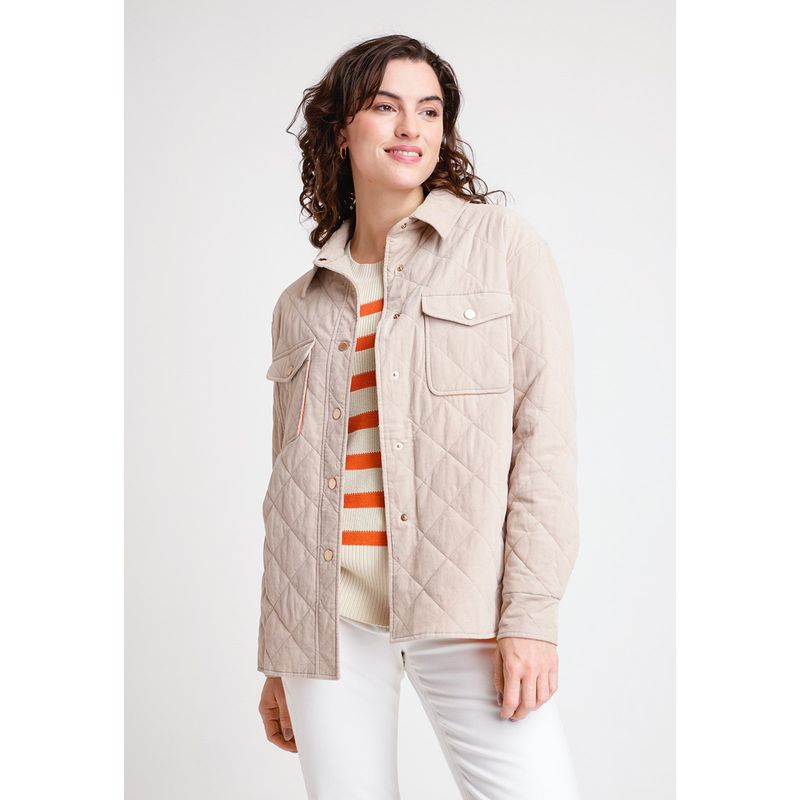 CANADIENNE - Chaqueta de Mujer Modelo Suki Cotelé Color Beige
