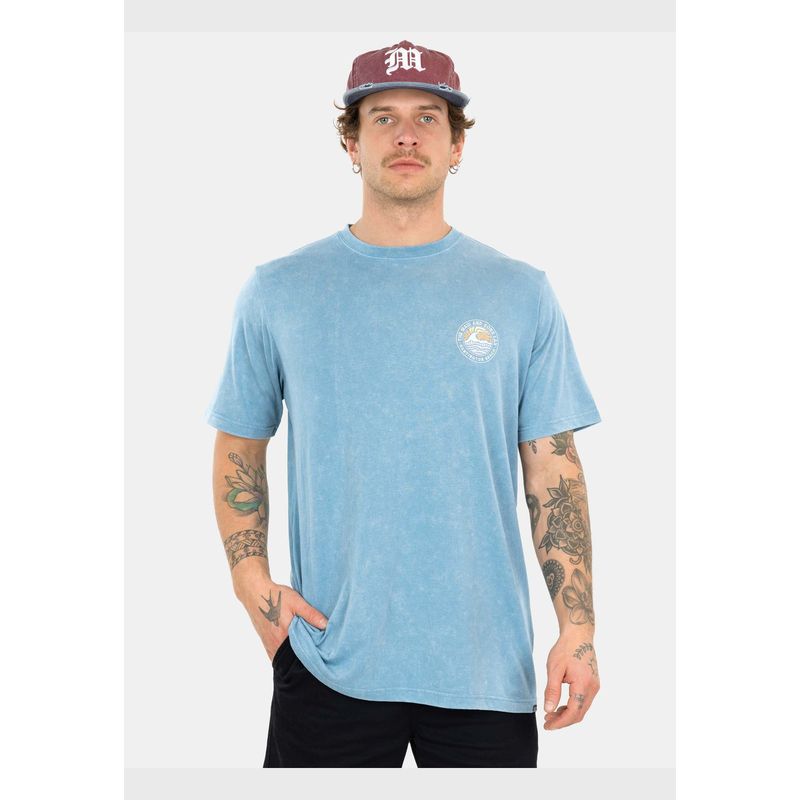 MAUI AND SONS - Polera MC Huntington Beach Tees  Celeste Hombre Maui And Sons
