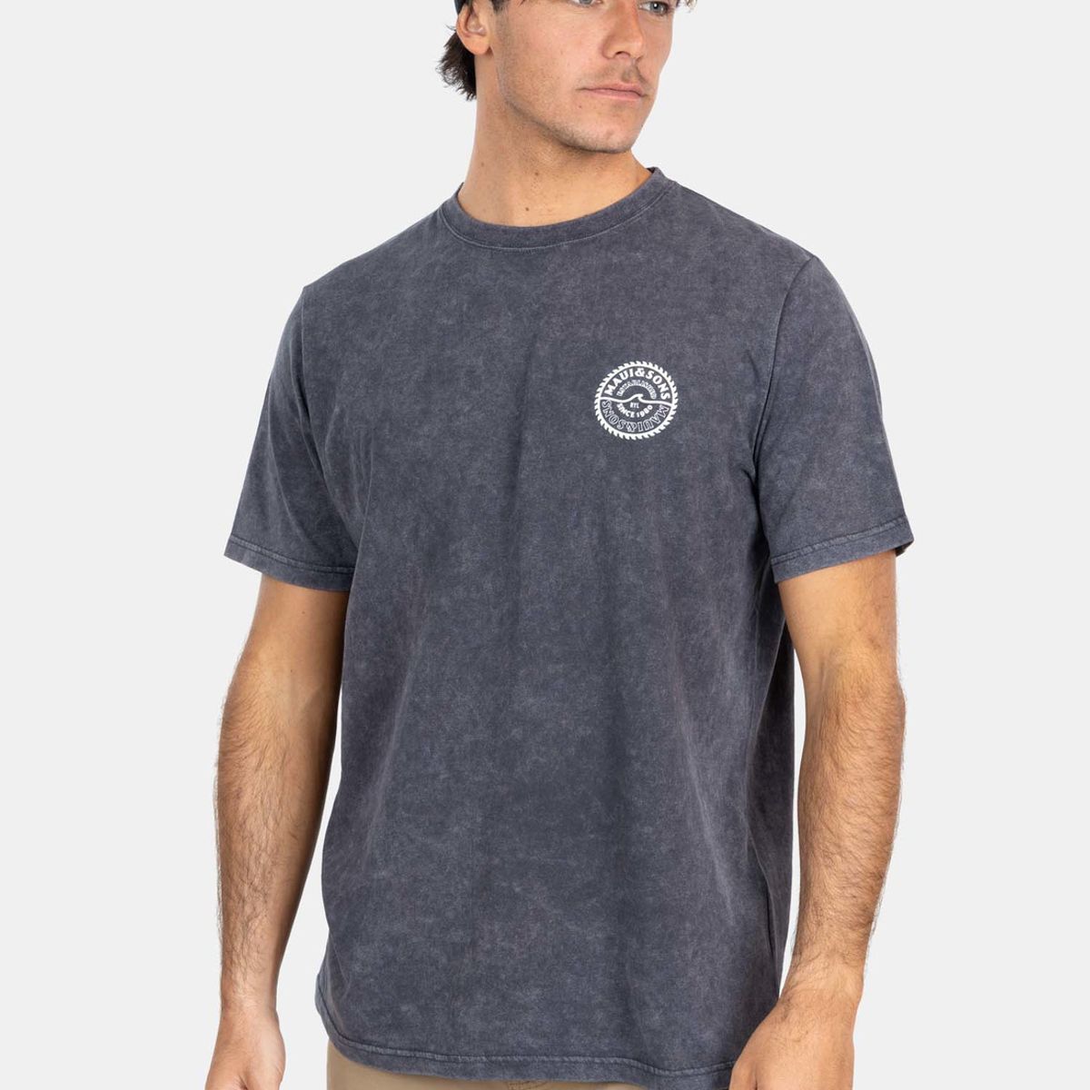MAUI AND SONS - Polera MC Established Tees  Gris Hombre Maui And Sons