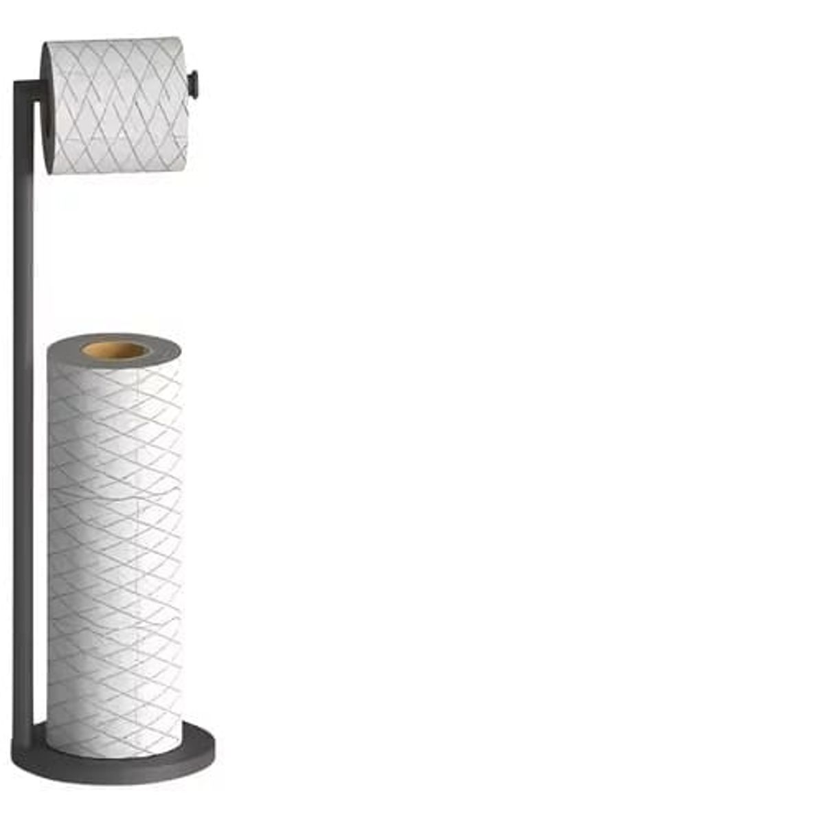 GENERICO - Soporte De Papel Higiénico Confort Pedestal Organizador Baño NEGRO