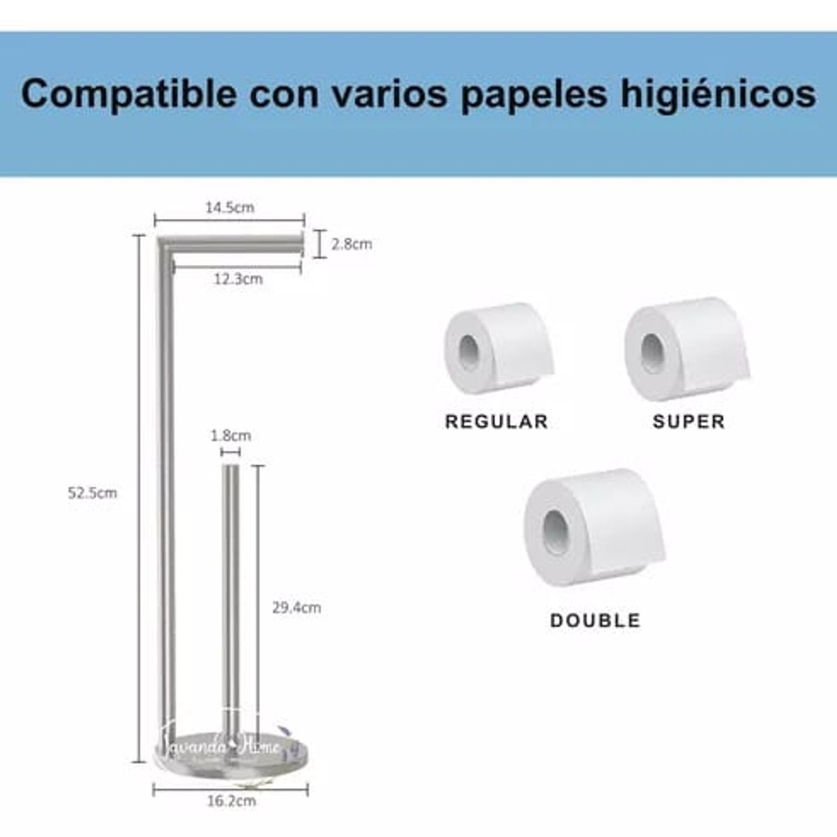 GENERICO - Soporte De Papel Higiénico Confort Pedestal Organizador Baño NEGRO