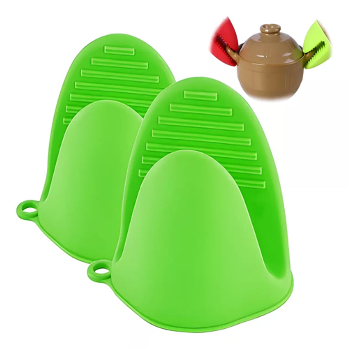 GENERICO - 2 Guantes Para Horno Protector Guante De Silicona Cocina