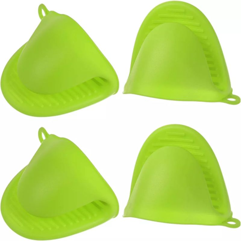 GENERICO - Pack X4 Guantes Para Horno Guante Silicona Protector Cocina