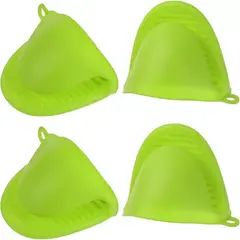 GENERICO - Pack X4 Guantes Para Horno Guante Silicona Protector Cocina