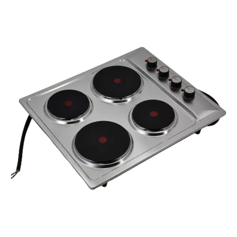 GENERICO - Parrilla Eléctrica 4 Quemadores Acero Inoxidable 110v