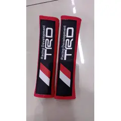 GENERICO - Cubre cinturón seguridad autos almohadillas TRD color Rojo