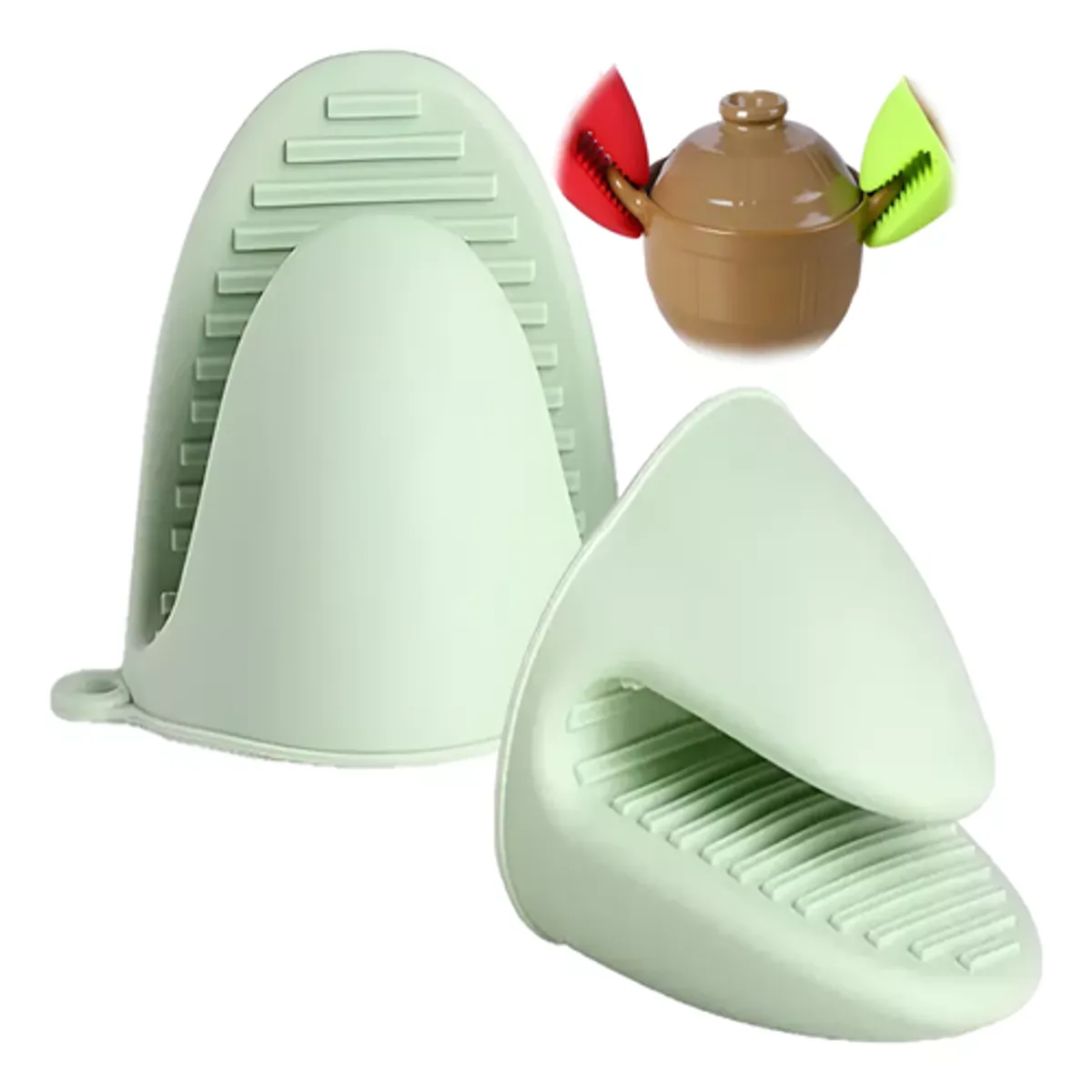 GENERICO - 2 Guantes Para Horno Protector Guante De Silicona Cocina