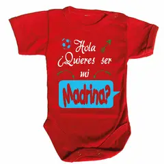 GENERICO - PILUCHOS BODY DE BEBE ¿QUIERES SER MI MADRINA