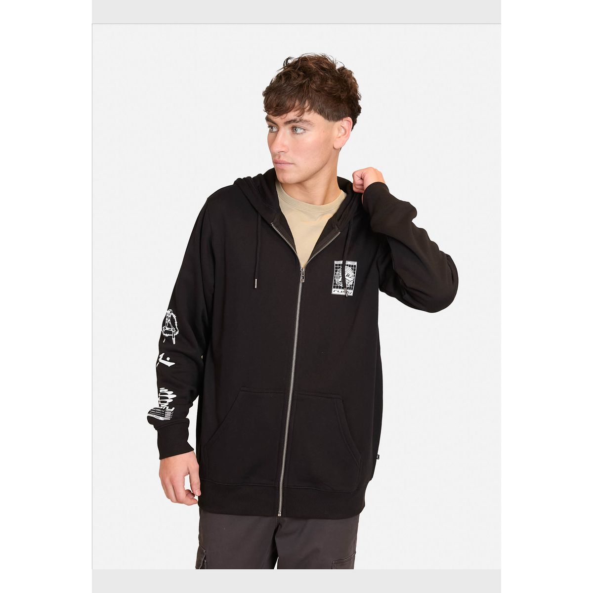 RUSTY - Poleron FZ Our Kind Surf Gris Hombre Rusty