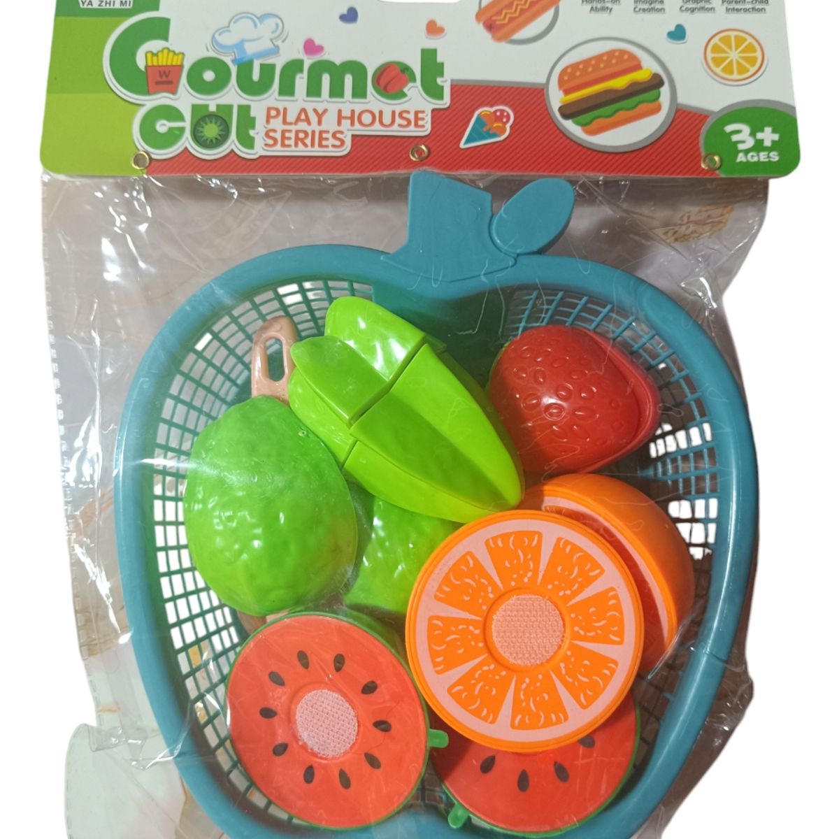 GENERICO - Canasta Frutera Juguete cocina verduras Con Corte Y Velcro