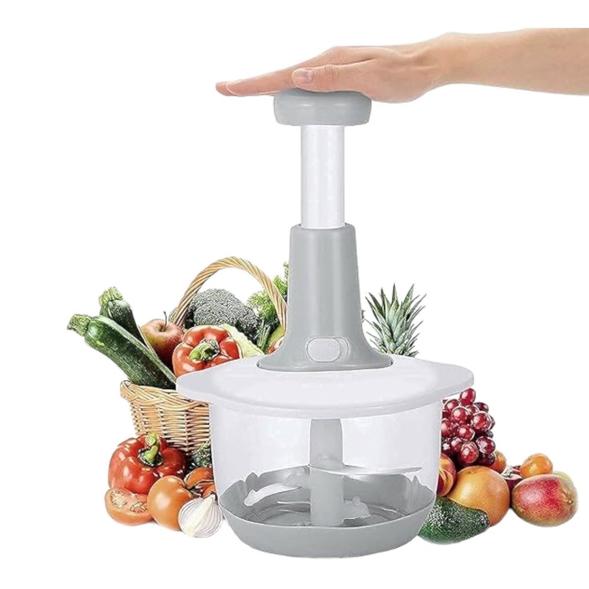 GENERICO - Picador de verduras manual cortador de cebolla 2 litros