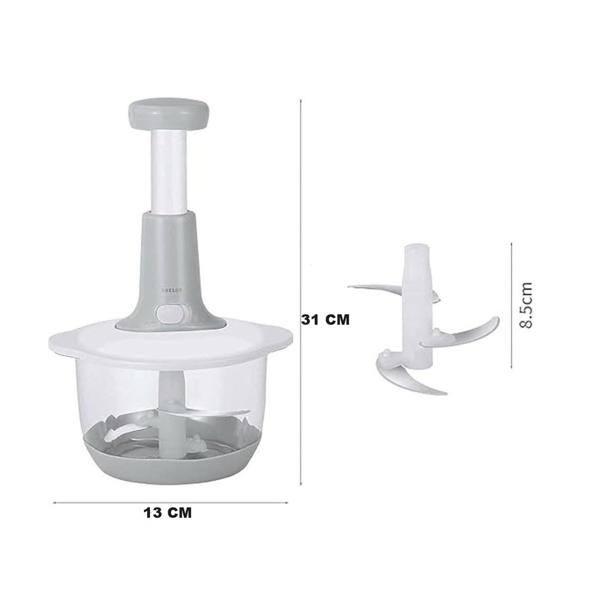 GENERICO - Picador de verduras manual cortador de cebolla 2 litros