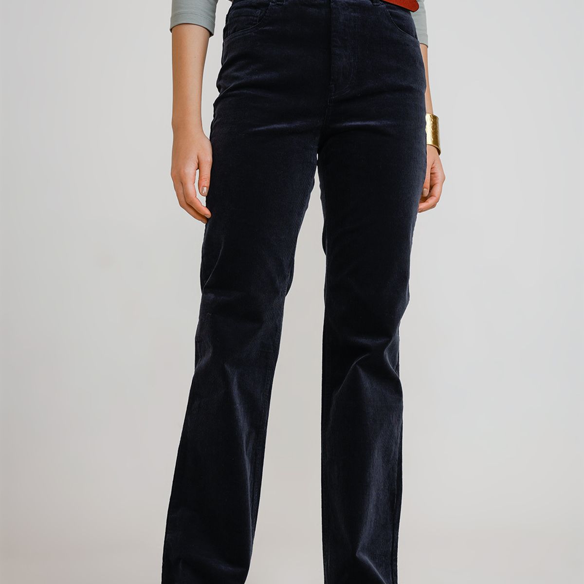CANADIENNE - Pantalón Mujer Ishang Cotelé Marino