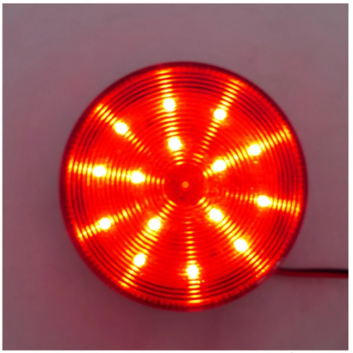 OEM - BALIZA LED STROBO 15 LED MINI ROJA 12 VOLT IDEAL PARA ALARMA COMUNITARIA