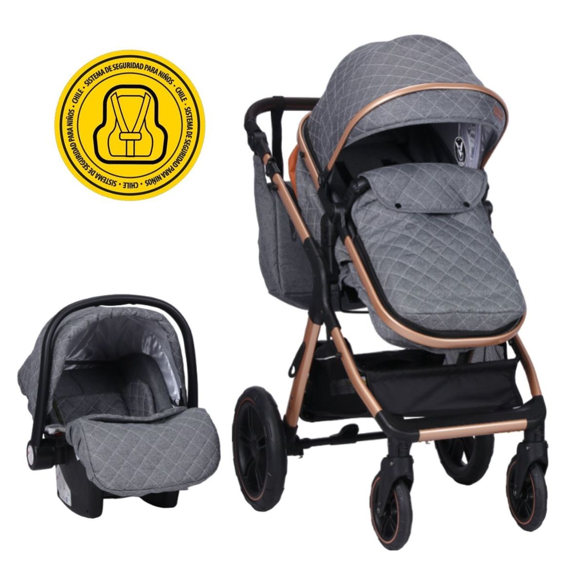 VOYAGE - Coche Travel Sytem X1 Grey con Silla Certificada