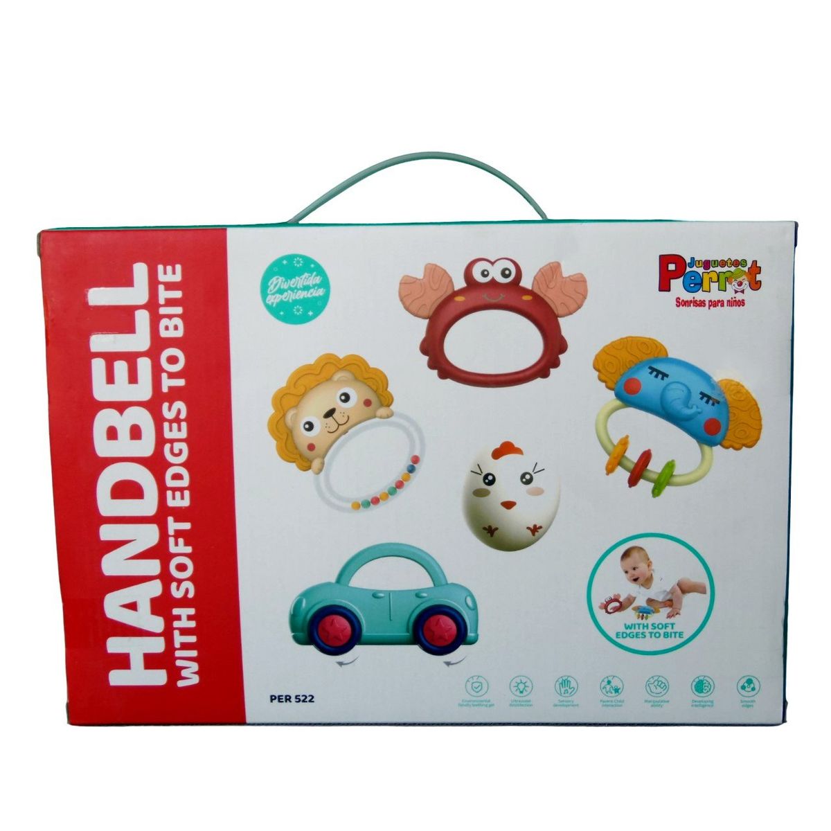 PERROT - SET DE CASCABELES CON HUEVO CAJA JUGUETES PERROT
