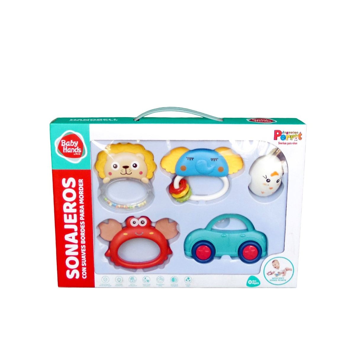 PERROT - SET DE CASCABELES CON HUEVO CAJA JUGUETES PERROT