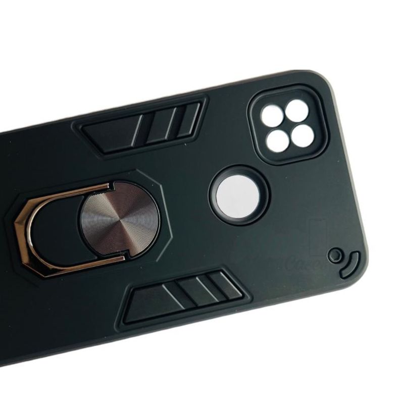 GENERICO - Carcasa Para Xiaomi Redmi 10a Anti Golpes Anillo Negro