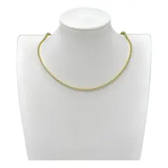 GENERICO - Collar Choker Tenis Circones Enchapado En Oro 24 Kl + Caja