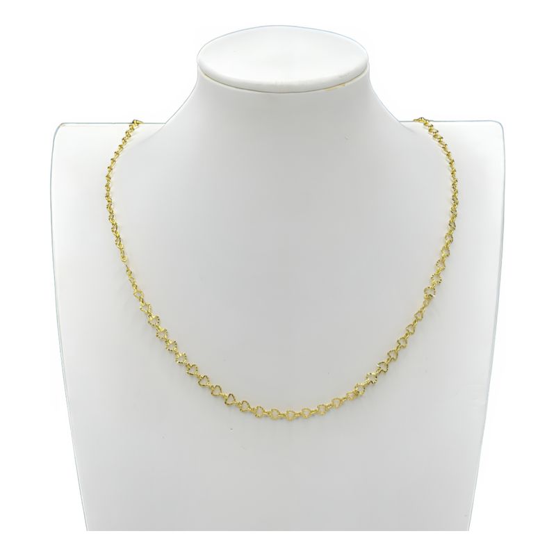 GENERICO - Collar Dama Facetado Diamantado Enchapado En Oro 24 Kl +caja