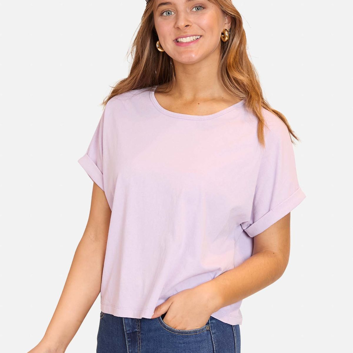 MAUI AND SONS - Polera MC Logan Morado Mujer Maui And Sons