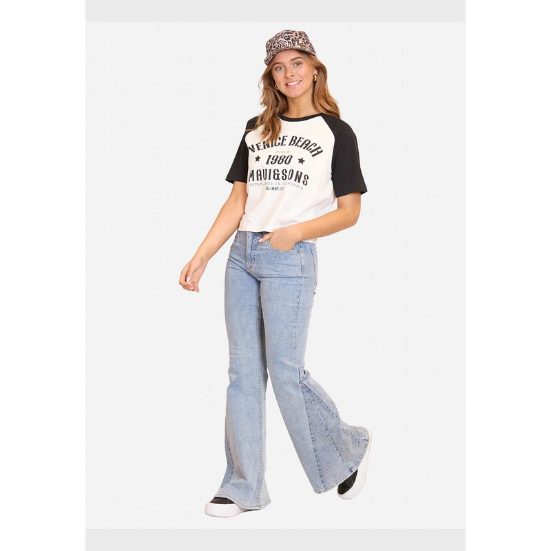 MAUI AND SONS - Polera MC Bell Blanco Mujer Maui And Sons