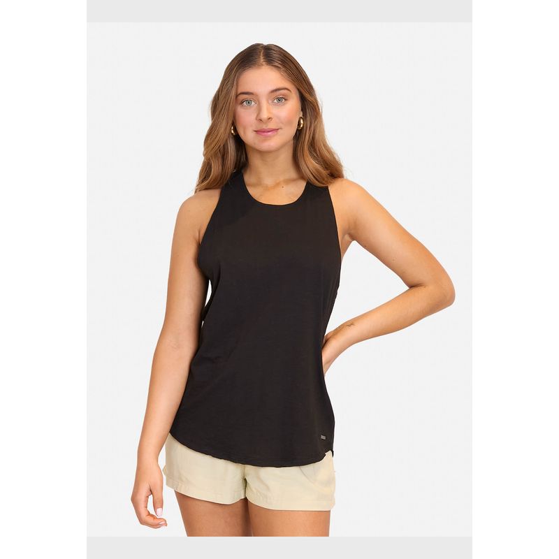 MAUI AND SONS - Polera MC Burbank Negro Mujer Maui And Sons