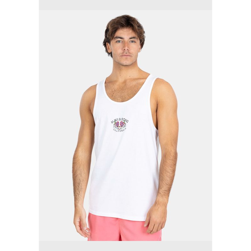 MAUI AND SONS - Polera SM Kalaka Flowers Blanco Hombre Maui And Sons