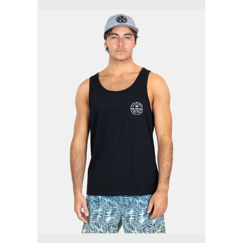MAUI AND SONS - Polera SM Venice Beach Lax Negro Hombre Maui And Sons