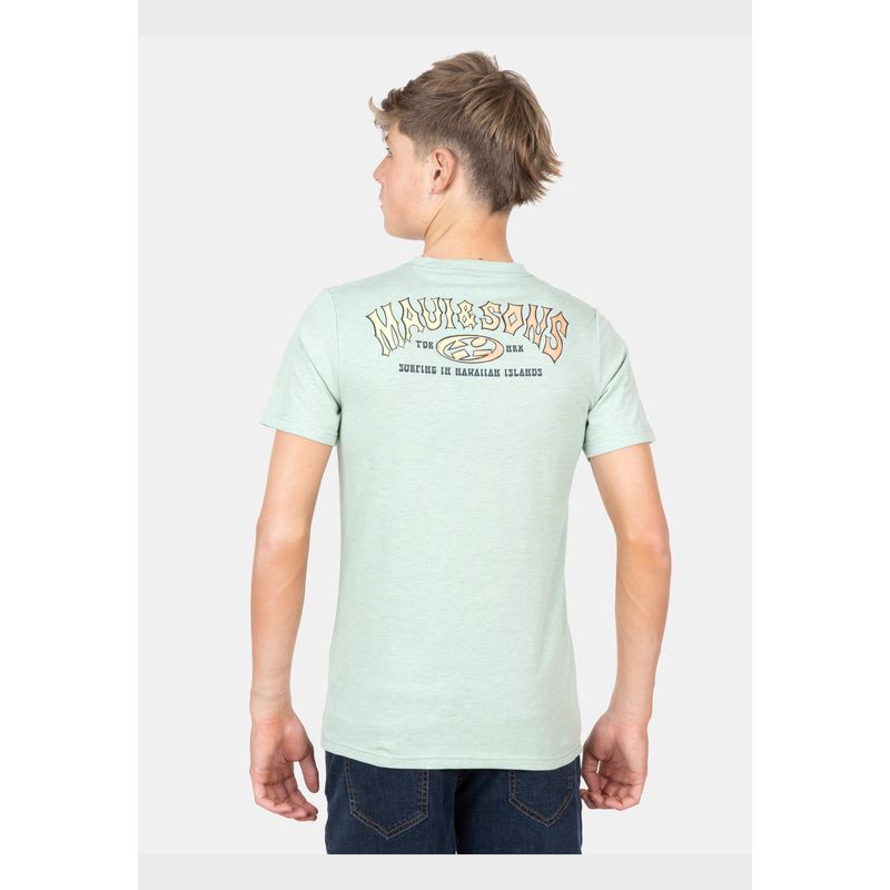 MAUI AND SONS - Polera MC Surfing Island Verde Infantil Maui And Sons