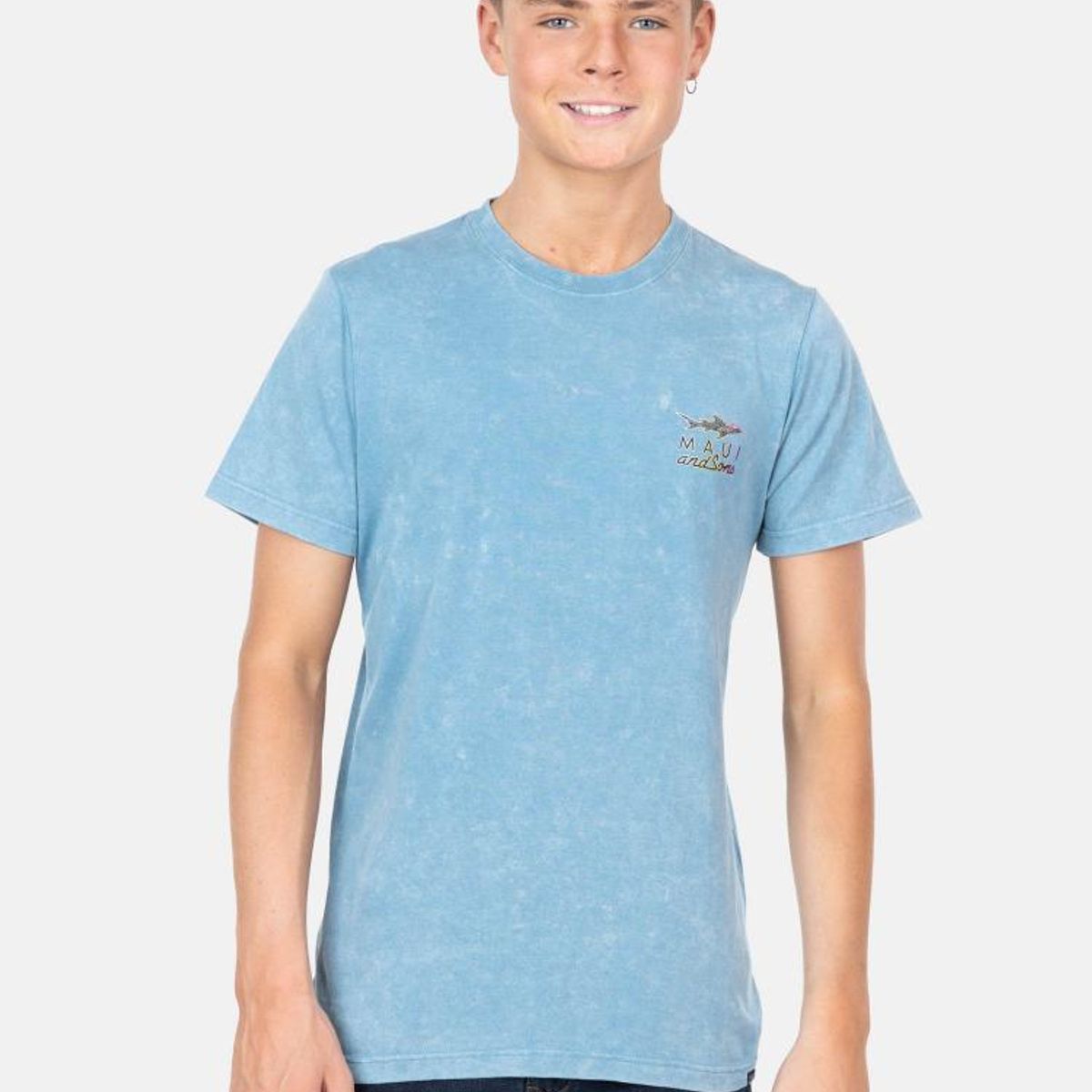 MAUI AND SONS - Polera MC Anml Shark Celeste Infantil Maui And Sons