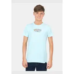 MAUI AND SONS - Polera MC Surfing Island Celeste Infantil