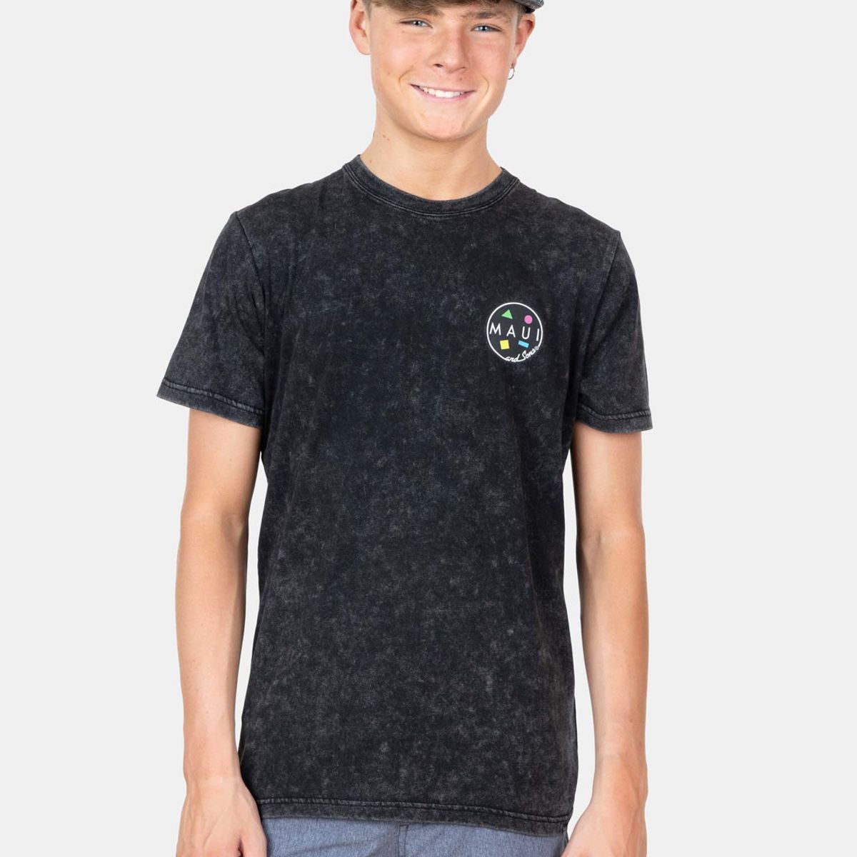 MAUI AND SONS - Polera MC Break Of Day Negro Infantil Maui And Sons