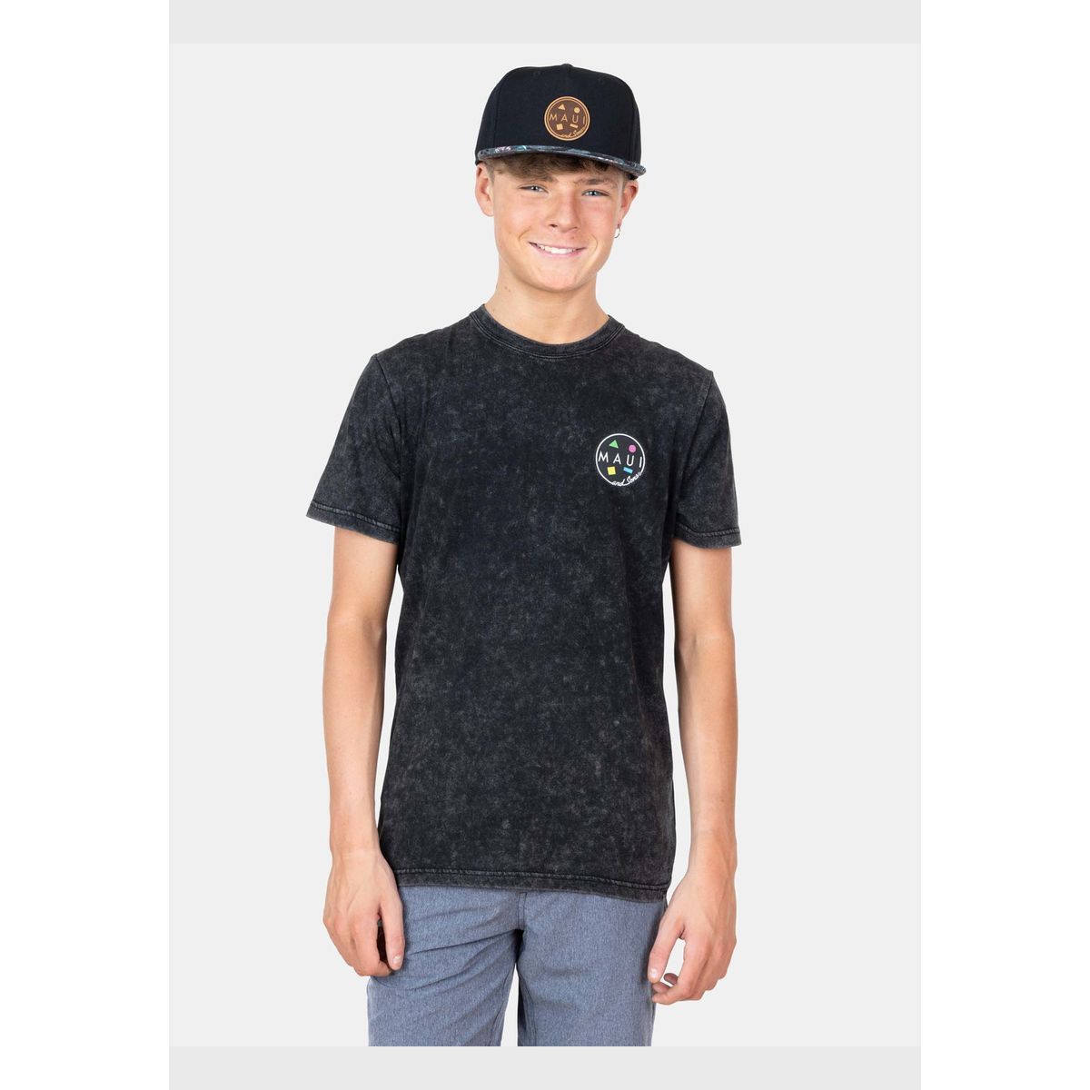 MAUI AND SONS - Polera MC Break Of Day Negro Infantil Maui And Sons