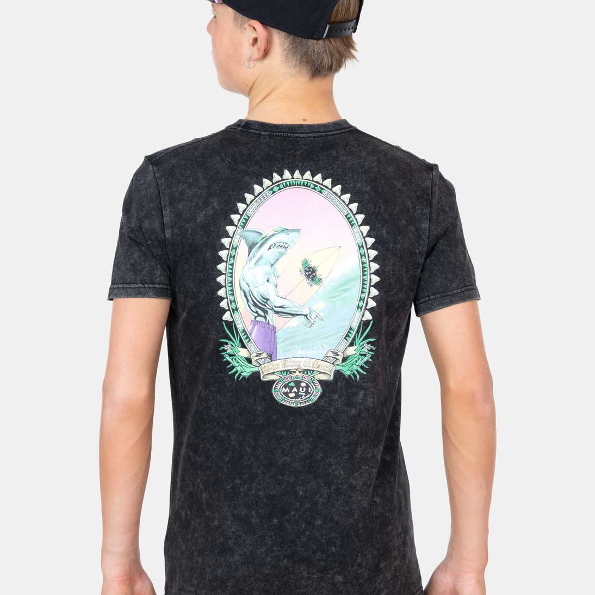 MAUI AND SONS - Polera MC Break Of Day Negro Infantil Maui And Sons