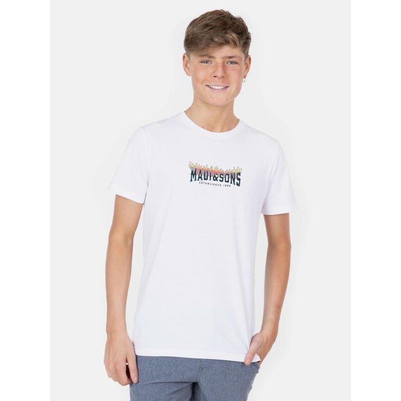 MAUI AND SONS - Polera MC Ravenous Raptor Blanco Infantil Maui And Sons - Blanco