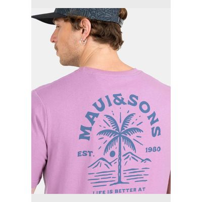 Imagen 2 del producto Polera MC Life Is Better Burdeo Hombre