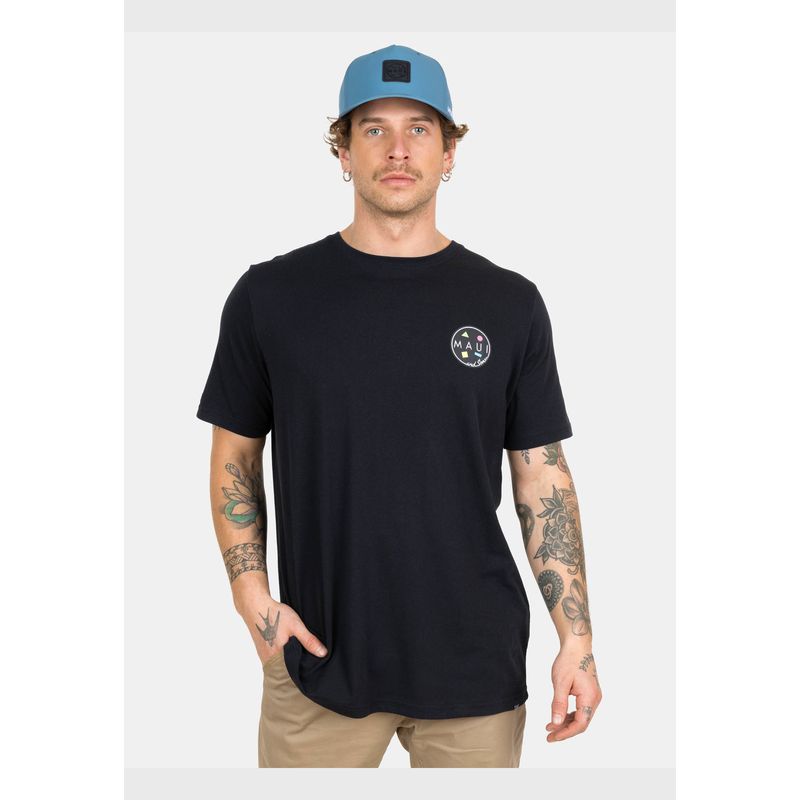 MAUI AND SONS - Polera MC Relax Pool Negro Hombre Maui And Sons