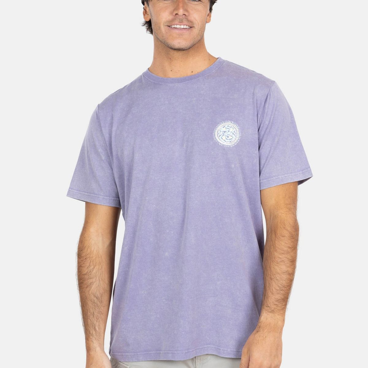 MAUI AND SONS - Polera MC Retro Palms Morado Hombre Maui And Sons